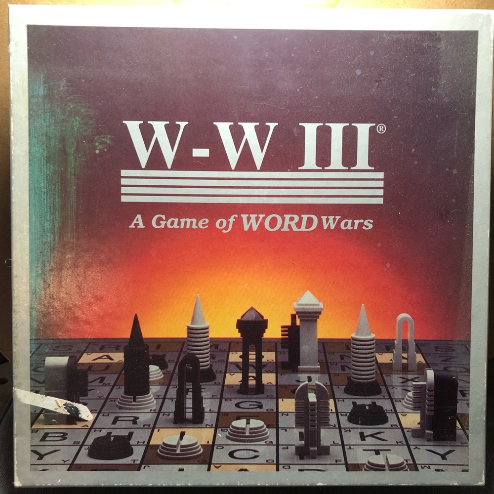 W-W III A Game of WORDWars - Black and Gray Strategy Game 1993